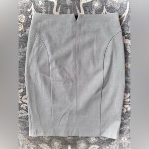 Express Classic Gray Structured Pencil Skirt